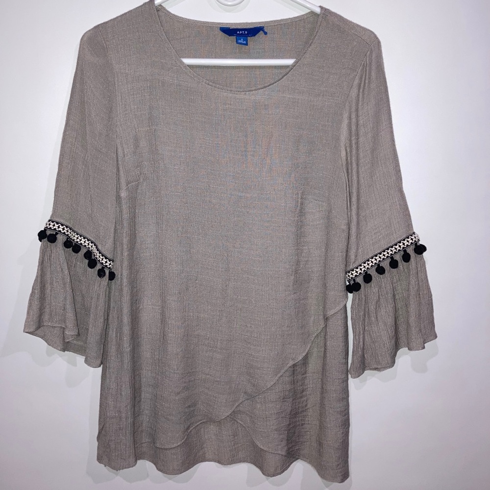 APT 9 Women’s Cropped Grey Blouse